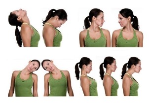 exercício de pescoço
